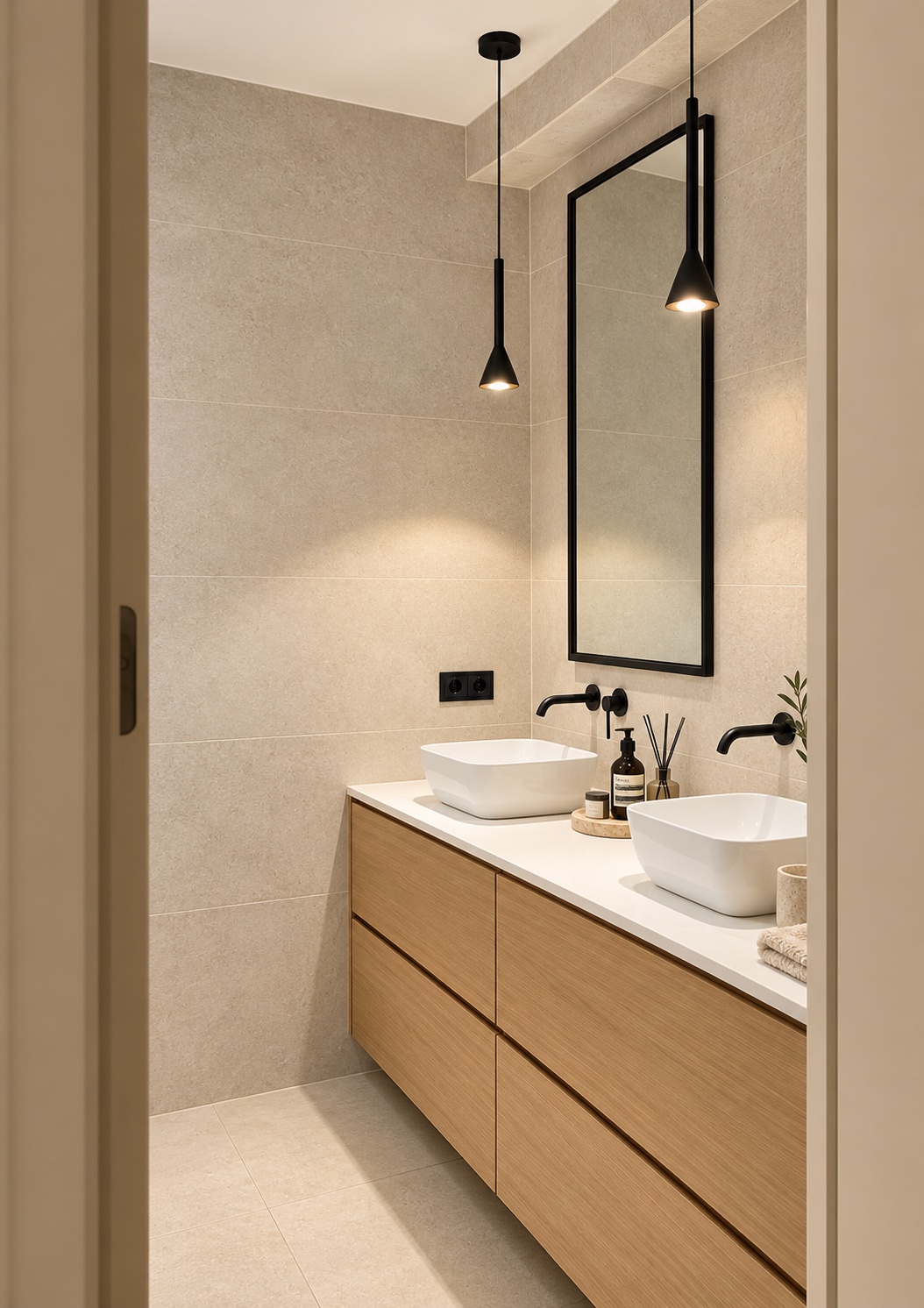 Lagasca bathroom with double basin